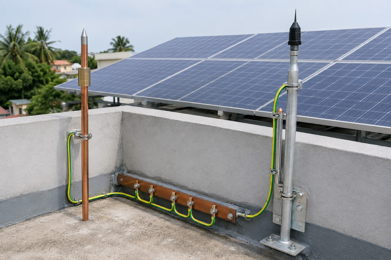 LA earthing rods and clamps